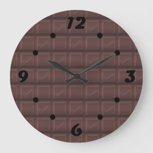 Milchschokolade Große Wanduhr