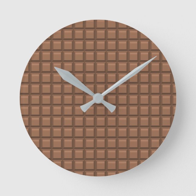 Milchschokolade Runde Wanduhr (Vorderseite)