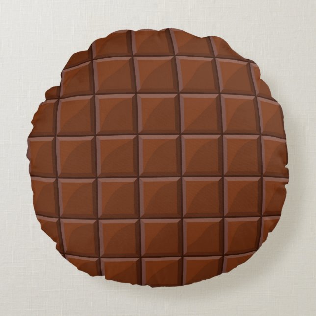 Milchschokolade Rundes Kissen (Vorderseite)