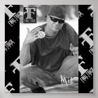 Milchschwarz-weißes Poster