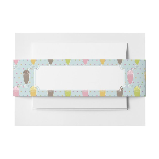 Milchshake-Muster Einladungsbanderole (Vorderseite Beispiel)