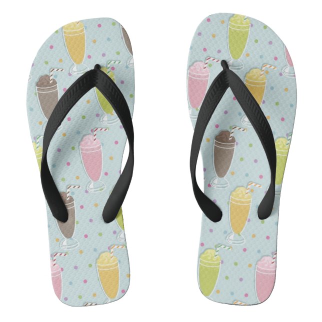 Milchshake-Muster Flip Flops (Fußbett)