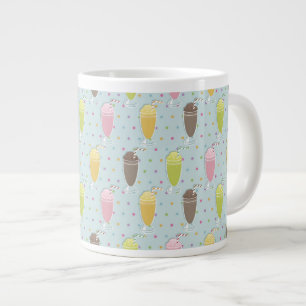 Milchshake-Muster Jumbo-Tasse