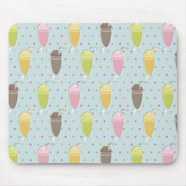 Milchshake-Muster Mousepad (Vorne)
