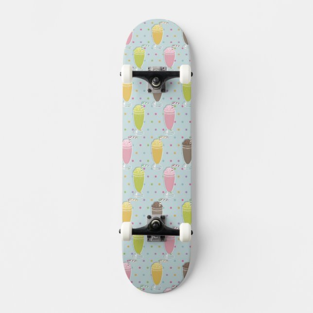Milchshake-Muster Skateboard (Vorderseite)