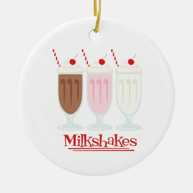 Milchshakes Keramik Ornament (Vorne)