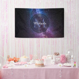 Milchstrahlenfarben, personalisierbar, monogramm banner