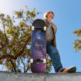 Milchstrahlenfarben, personalisierbar, monogramm skateboard
