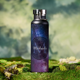 Milchstrahlenfarben, personalisierbar, monogramm trinkflasche