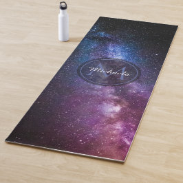 Milchstrahlenfarben, personalisierbar, monogramm yogamatte