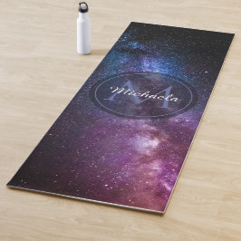 Milchstrahlenfarben, personalisierbar, monogramm yogamatte