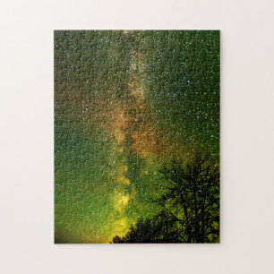 Milchstraße & Aurora Borealis Ontario Kanada Puzzle