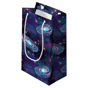 Milchstraße Cosmic Blue Lila Pink Glow Kleine Geschenktüte