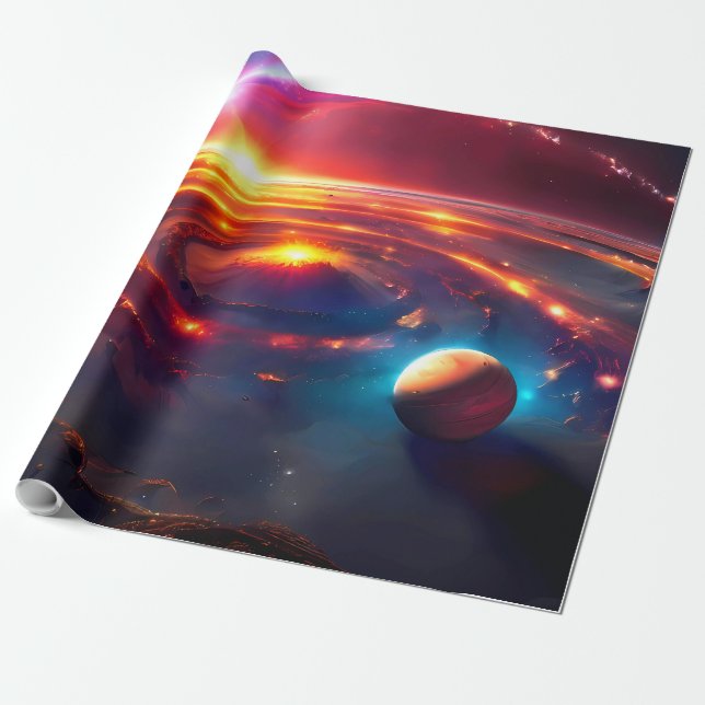 Milchstraße Galaxy Universe Geschenkpapier (Ungerollt)