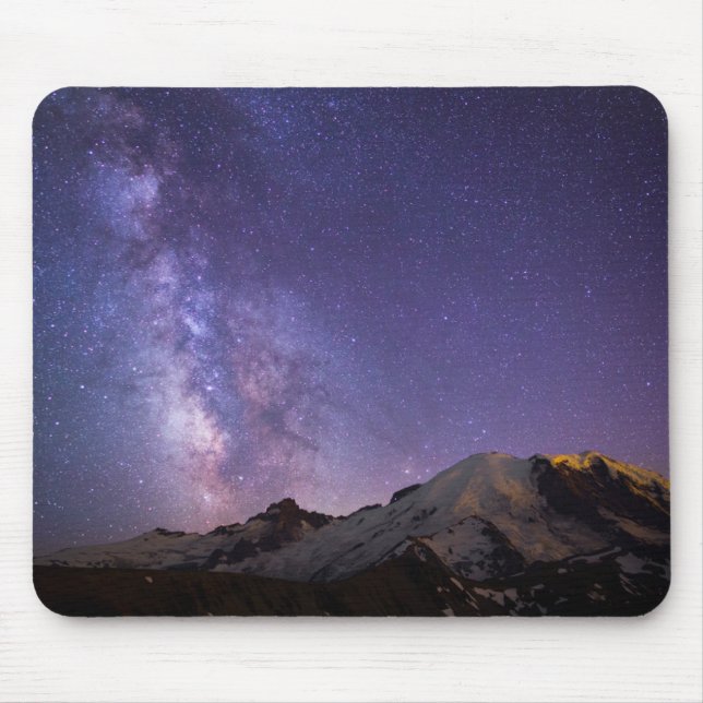 Milchstraße & Mt. Rainier | Washington State Mousepad (Vorne)