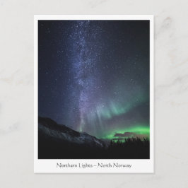 Milchstraße Nordlichter Postkarte