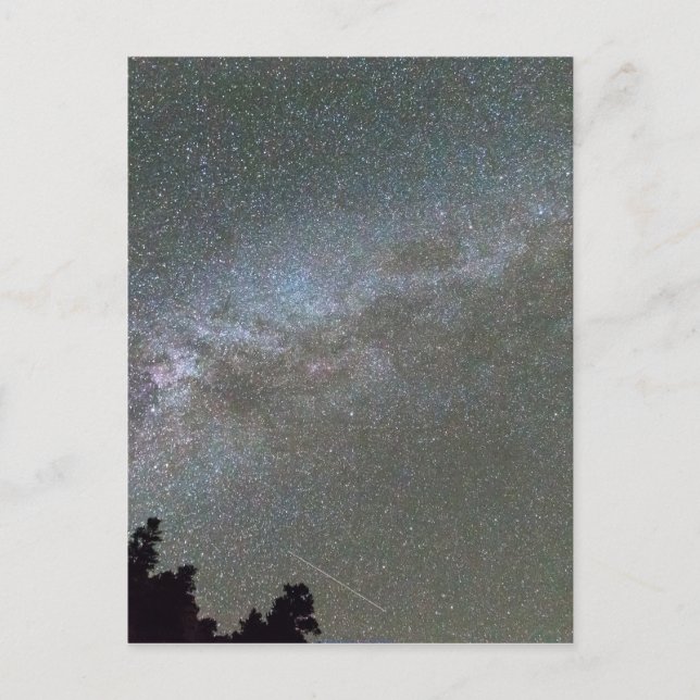 Milchstraße Perseid Meteor Dusche Postkarte (Vorderseite)