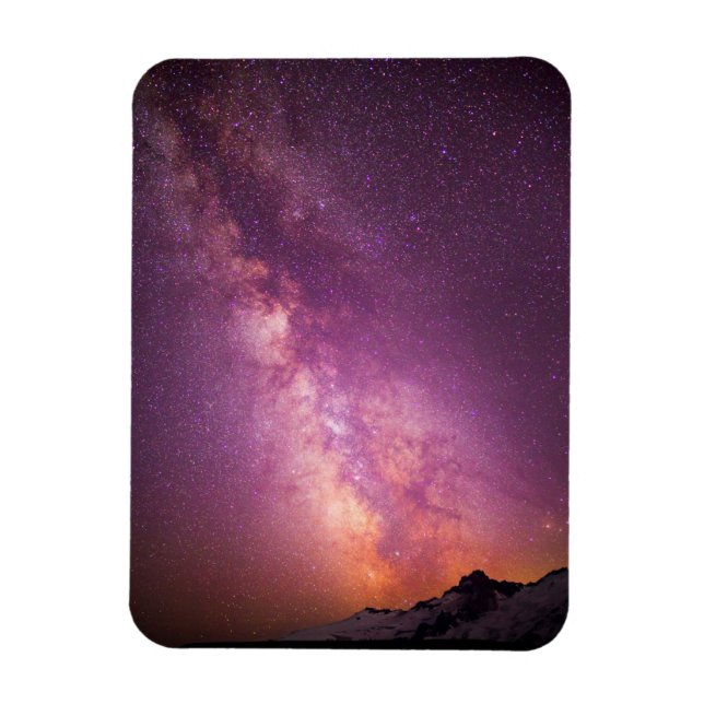 Milchstraße | Über der Schulter des Berges Rainier Magnet (Vertikal)