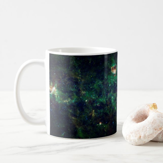 Milchstraßengalaxie Kosmischer Raum Kaffeetasse (Mit Donut)