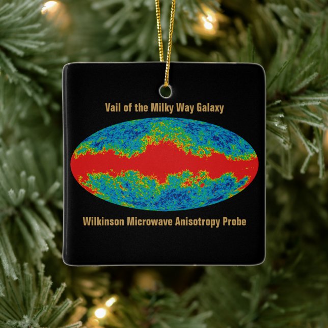 Milchstraßenschleier über WMAP Universum Keramikornament (Baum)