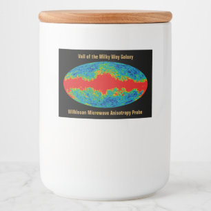 Milchstraßenschleier über WMAP Universum Lebensmitteletikett