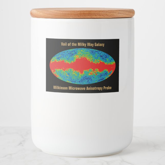 Milchstraßenschleier über WMAP Universum Lebensmitteletikett (Vorderseite)