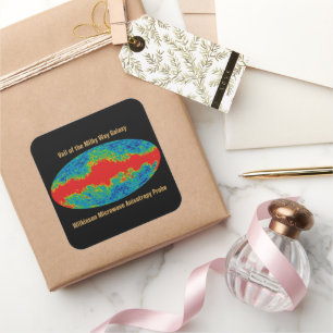 Milchstraßenschleier über WMAP Universum Quadratischer Aufkleber