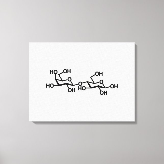 Milchstruktur von Lactose Leinwanddruck (Vorderseite)