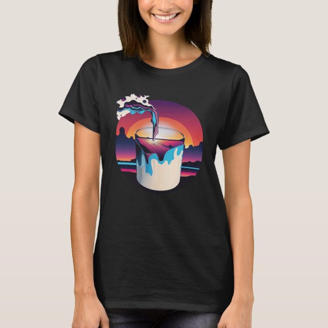 Milchsynthwave-80er Retrowave-Ästhetik 1 T-Shirt (Vorderseite)