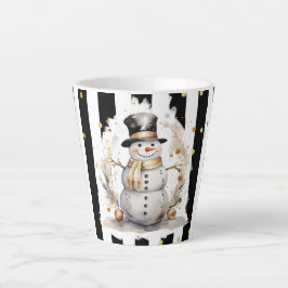 Milchtasse Klein Snowman and Stripes Var01