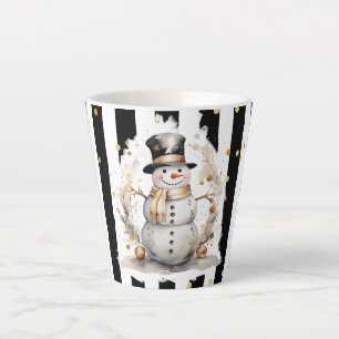 Milchtasse Klein Snowman and Stripes Var01