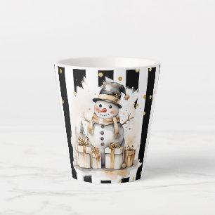 Milchtasse Klein Snowman and Stripes Var04