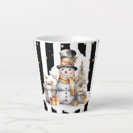 Milchtasse Klein Snowman and Stripes Var05