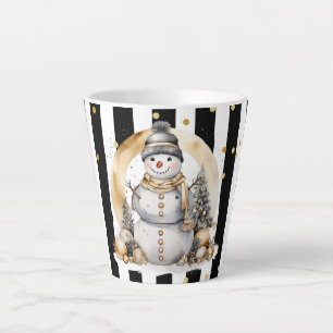 Milchtasse Klein Snowman and Stripes Var06