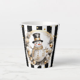 Milchtasse Klein Snowman and Stripes Var07