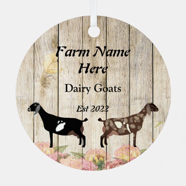 Milchziege - Milchzeit Ornament Aus Metall (Rückseite)