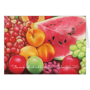 Mild essen Sie u. seien Sie Satisfied~Scripture~