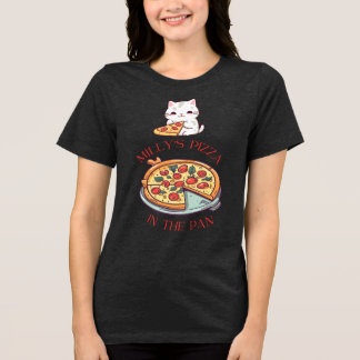 milde Pizza in der Pfanne Tri-Blend Shirt