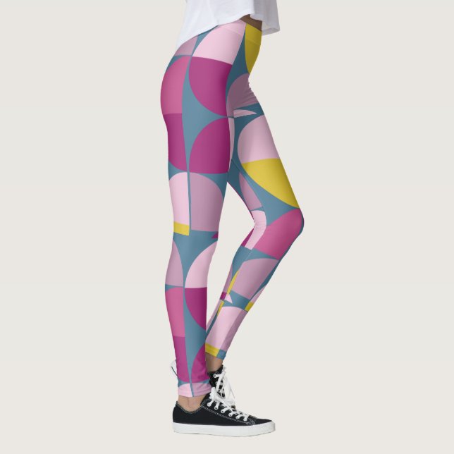 Milde psychedelische lila Rosa Farben mo Leggings (Rechts)