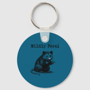 Mildly Feral Opossum-Meme-Liebhaber Schlüsselanhänger