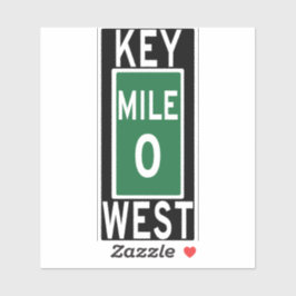 Mile 0 Key West Aufkleber