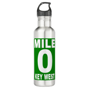 Mile 0-Key-West-Road-Schild Edelstahlflasche