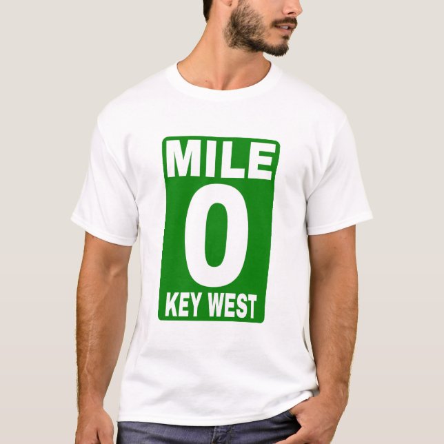 Mile 0-Key-West-Road-Schild T-Shirt (Vorderseite)
