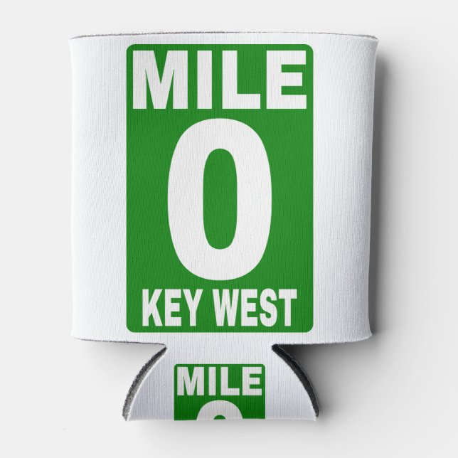 Mile 0 Key West Road Sign Dosenkühler (Vorderseite)