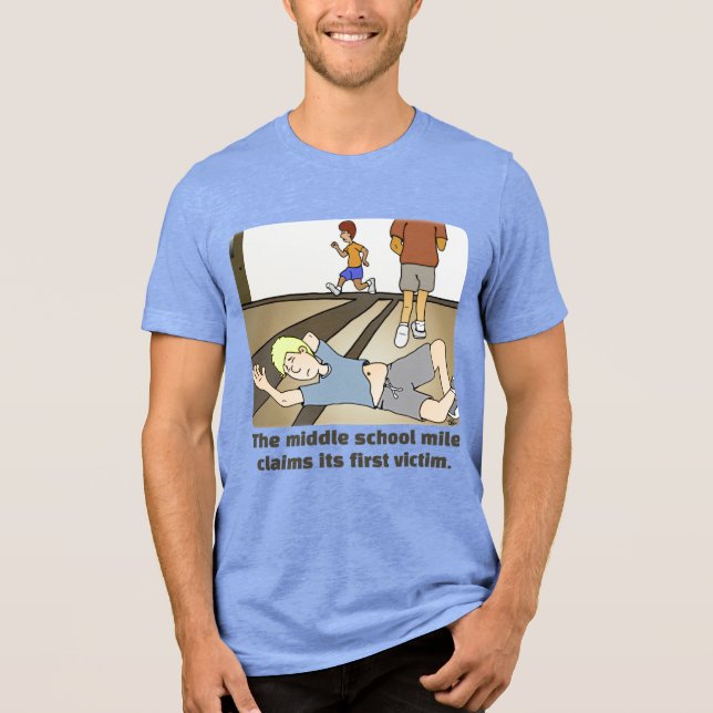 Mile Blue Tri-Blend Shirt (Vorderseite)