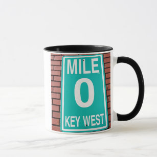 Mile Marker 0 Signieren Zwei-Tonen-Kaffee-Tasse Tasse