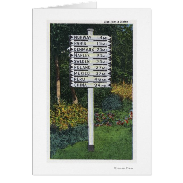 Mile Marker Sign Post (Vorne)