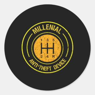 MILENIALE KFZ-Mechanikgetriebe Runder Aufkleber