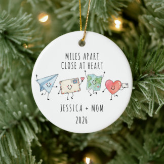 Miles Apart Close at Heart Personalisiert Keramik Ornament