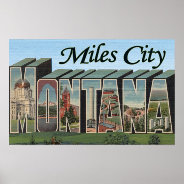 Miles City, Montana Poster (Vorne)